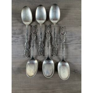 1847 Rodgers Bros Columbia‎ Tablespoon- CA1893- Set of 6- EUC